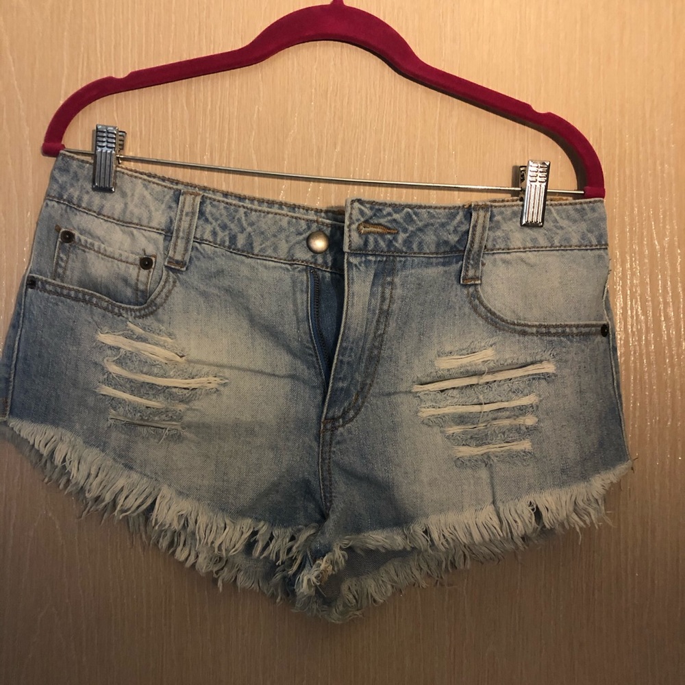 Forever 21 Distress Denim Shorts